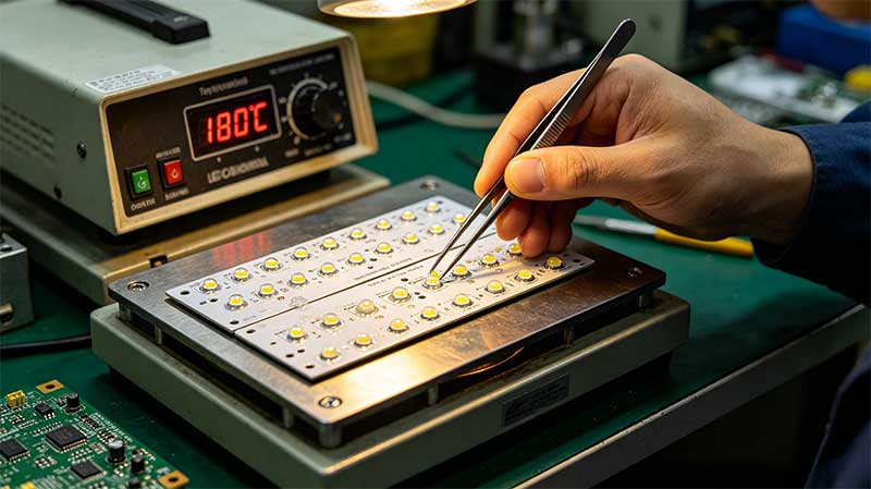 Patch Welding & Repair of LED Boards