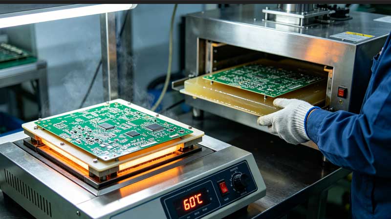 Preheating for Multi-Layer PCB Potting