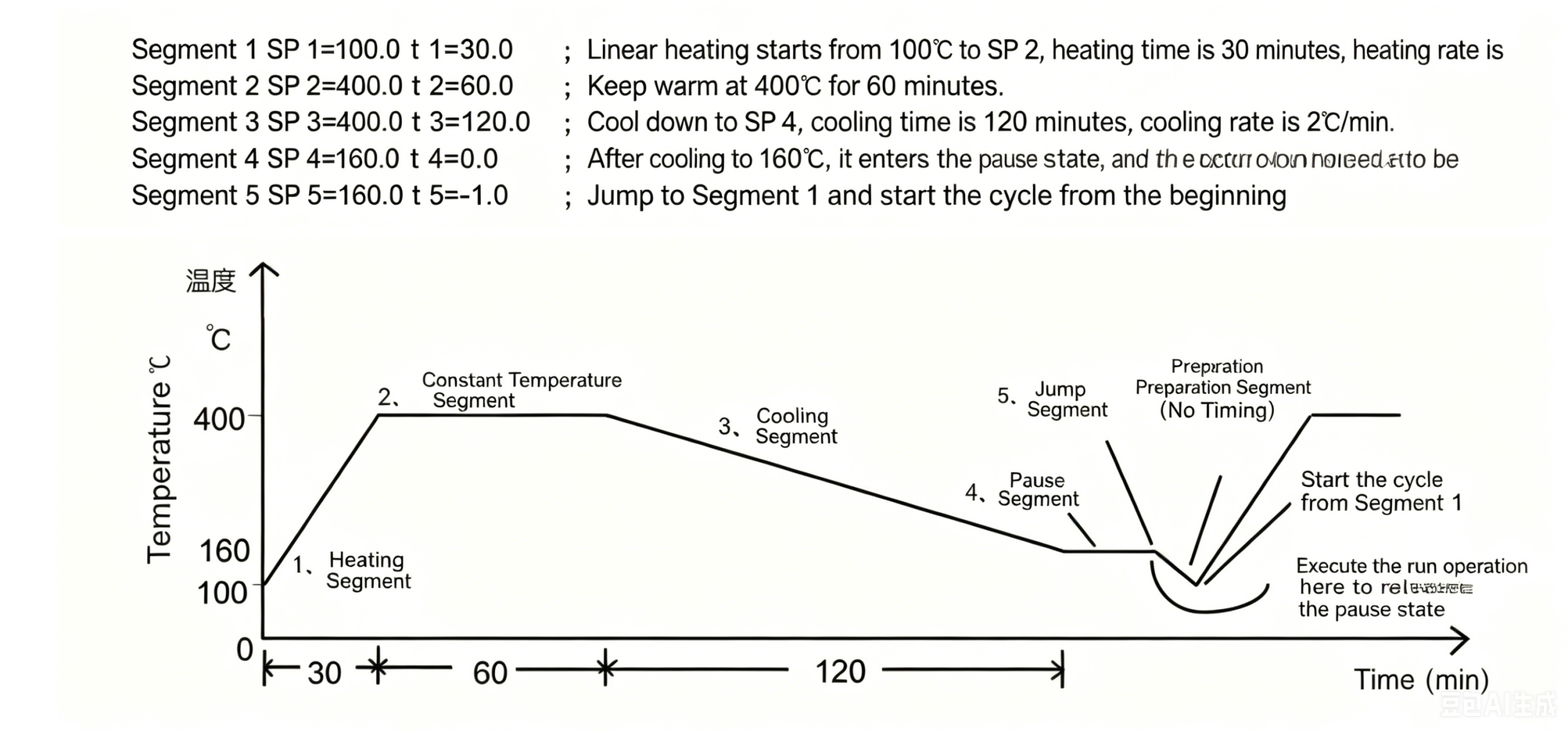 Programmable temperature and time settings